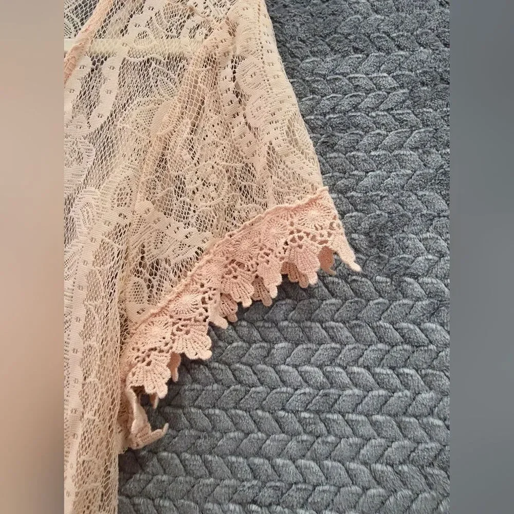 Torrid Blush/peach Lace Maxi Dress